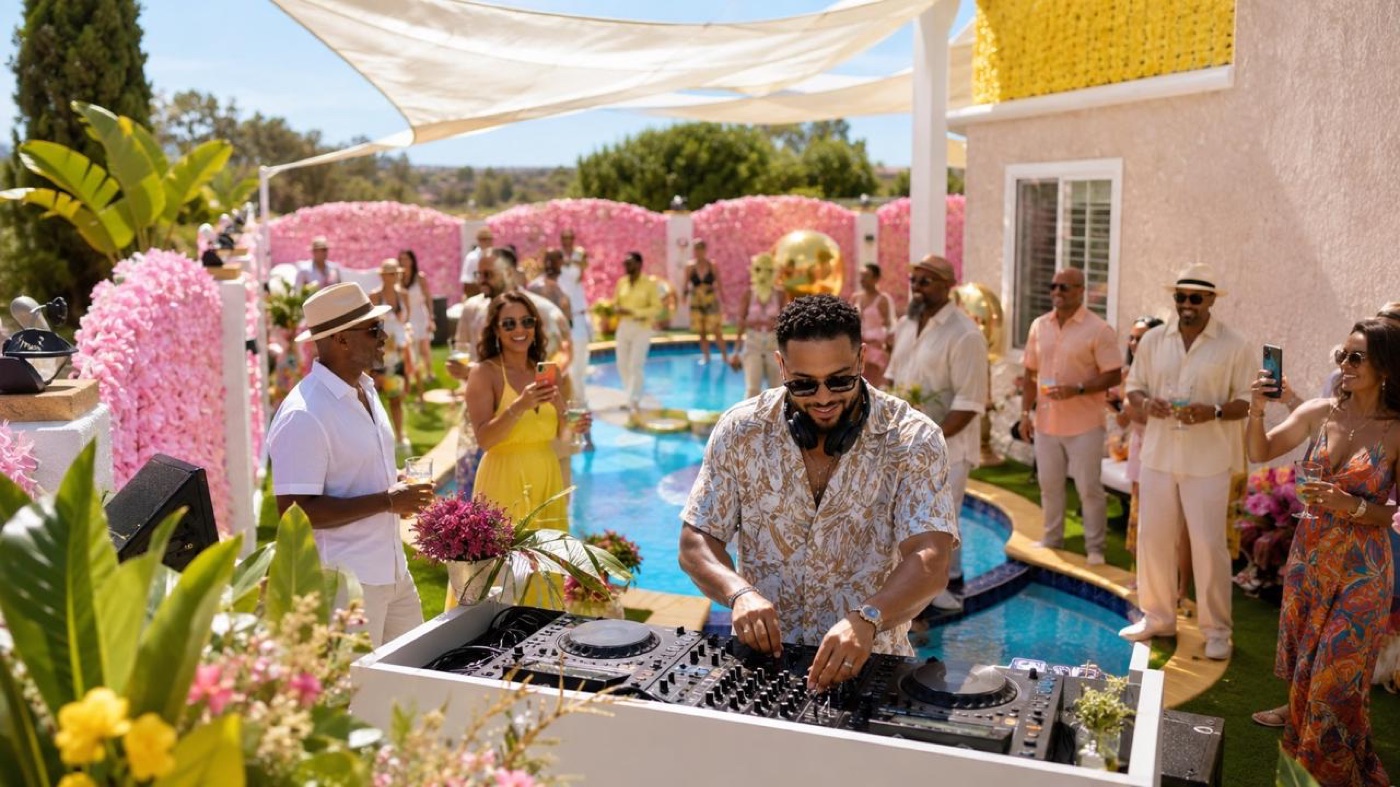 A DJ performing at Casa de Bloom