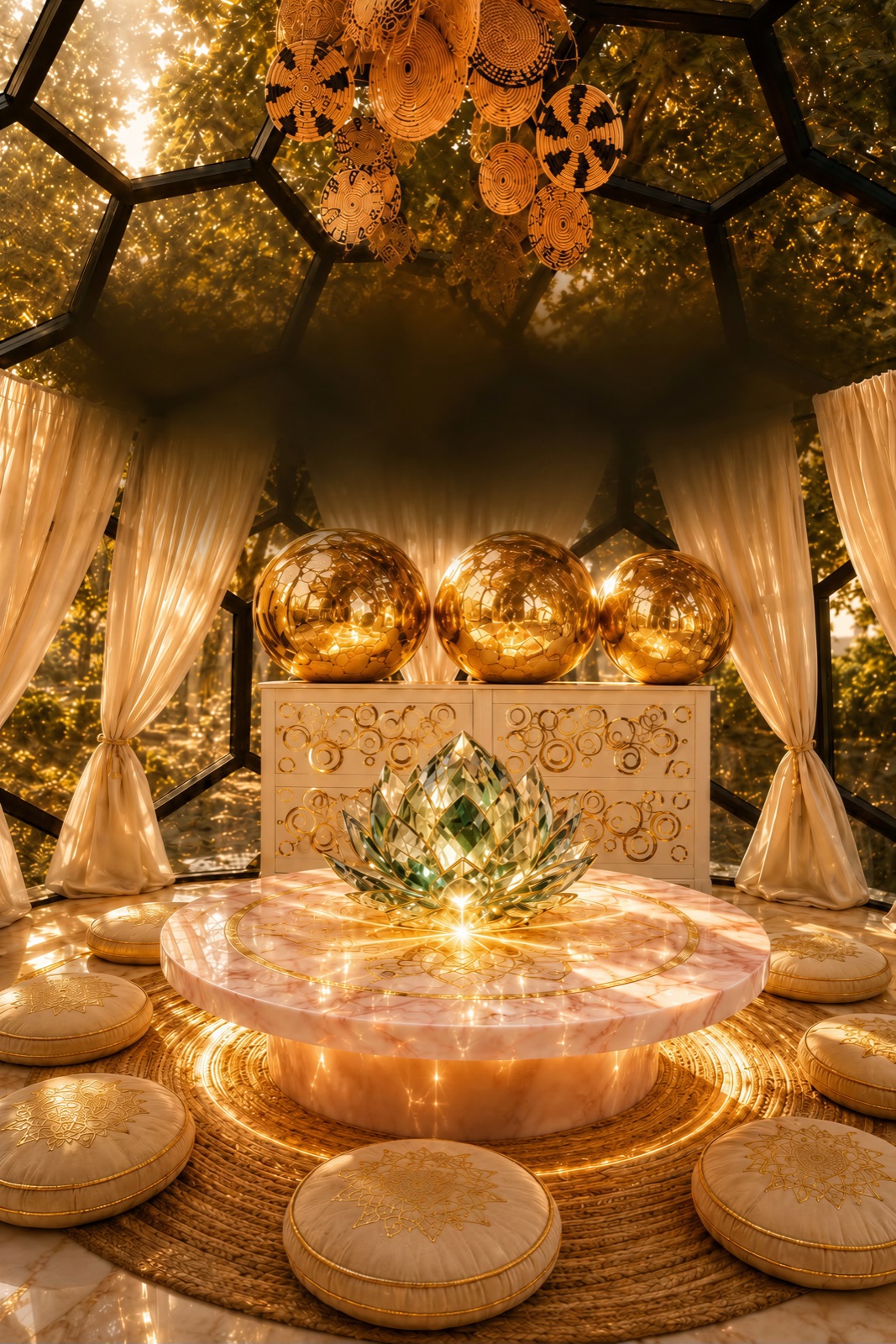 Inside the Casa de Bloom glass dome