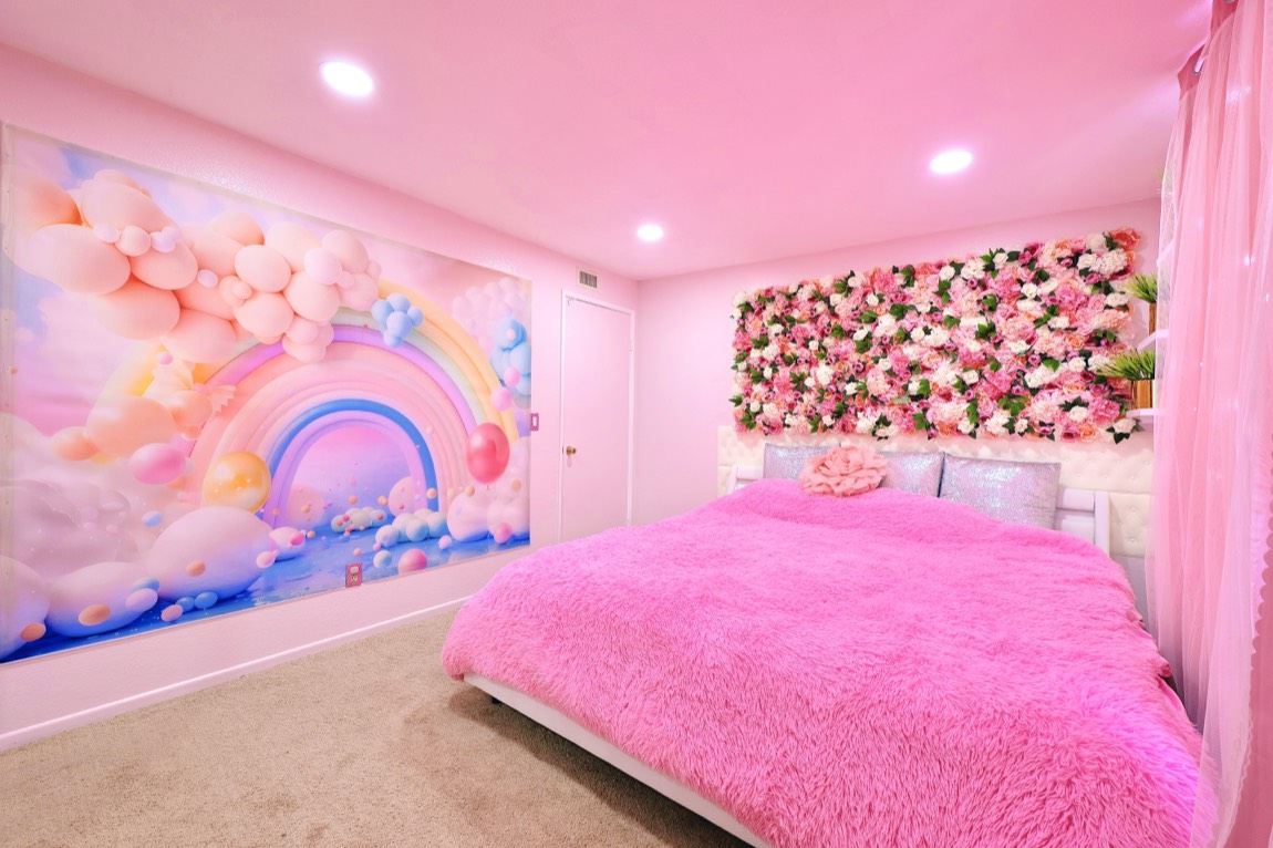 The rainbow mural bedroom