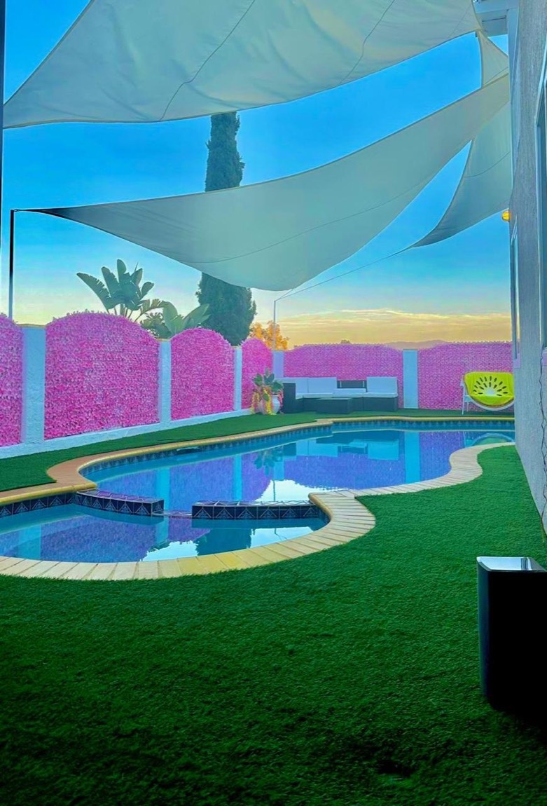 The Casa de Bloom pool at sunset